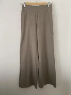 リブ ワイドパンツ