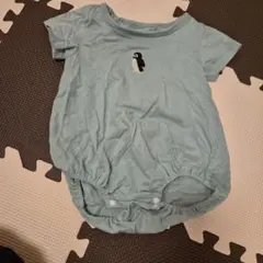 ペンギン刺繍ロンパース サイズ70 水色