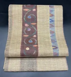 新品！袋帯 リバーシブル 赤系 幾何学模様 織り出し 正絹 - メルカリ