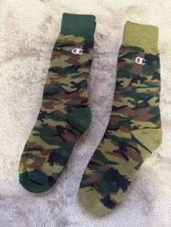 キッズ冬用靴下 迷彩柄 2足セット 20㎝位