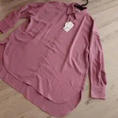 【LOWRYS FARM】ピンク 長袖シャツ オーバーサイズ　新品