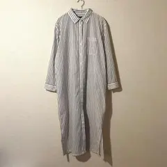 ITEMS URBAN RESEARCH ストライプシャツワンピース 羽織り