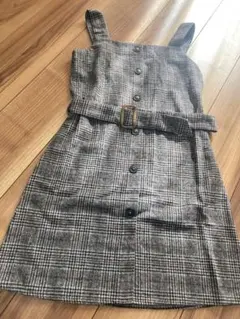 ピンクラテ　スカート 160 ベルト付き　チェック柄　S 起毛 美品