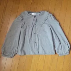 チェック柄バルーンスリーブシャツ