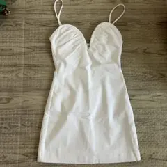 ホワイト キャミワンピース S