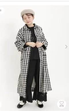 ギンガムチェック ロングコート