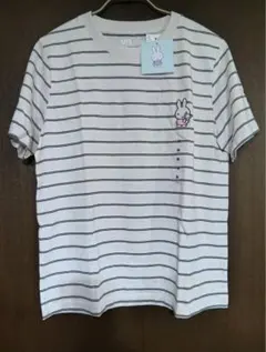 ユニクロ ミッフィー 半袖Tシャツ オフホワイト ボーダー Mサイズ