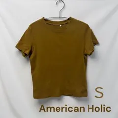 American Holic 半袖 Tシャツ ブラウン Sのサムネイル