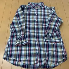 X541 グレー チェック柄 M マックレガー　シャツ　五分丈　七分丈のサムネイル