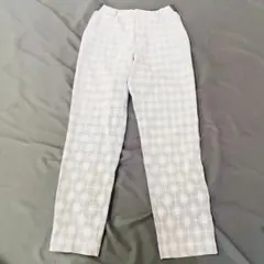 【ViS】高機能ストレッチ素材！ グレンチェックテーパードパンツ「F275