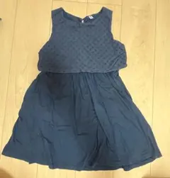UNIQLO ノースリーブ 원피스 140cm ネイビー