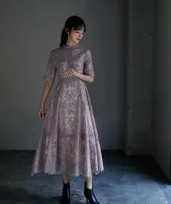 パーティードレス　結婚式ドレス　お呼ばれドレス　レースワンピース　オケージョン