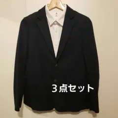 UNIQLO　160 シャツ　ジャケット　パンツ　　黒　上下