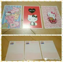 【★新品  未使用★】Hello Kitty  ポストカード  3枚+2枚set