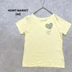 a2299＊ハートマーケット　半袖Tシャツ　パステルイエロー【M】可愛い