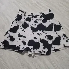 美品♥️カウ柄 ミニスカート キュロット　カウガール