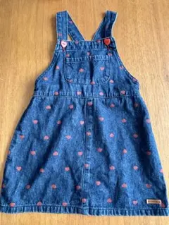 フタフタ　バースディ　サロペット　サロペットスカート　ハート柄　ジーンズ