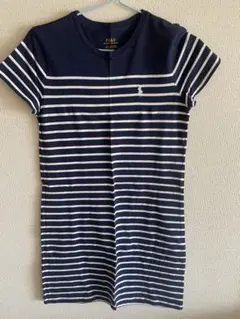 Polo Ralph Lauren ストライプ柄レディース半袖ミニワンピース　M