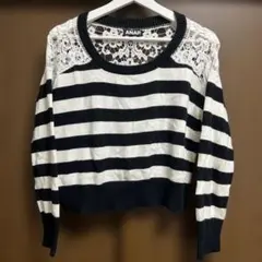 ANAP レース ボーダーニット