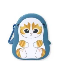 モフサンド mofusand サメにゃん さめにゃん シリコン ポーチ 茶 4