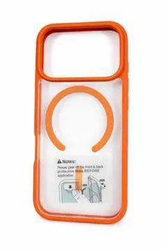 iPhone 17 Pro MagSafe対応 クリアケース オレンジ