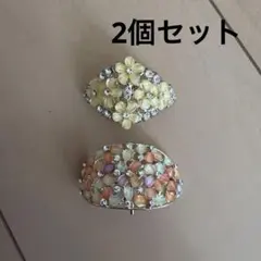 ポニーフック　ヘアカフ　　2セット　ストーン　ジルコニア