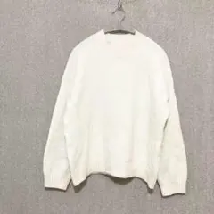 美品✦GLACIER ニットセーター L 白ホワイト ゆるダボ ふわふわ