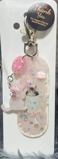 猫と星のレジンチャーム