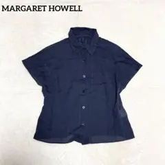 美品 マーガレットハウエル 2022 シアー長袖シャツ ブラウス