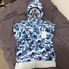 BAPE ブルーカモフラージュ シャークパーカー