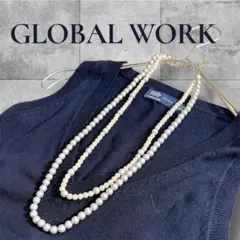 【GLOBALWORK】パール調 二連ロングネックレスグローバルワークのサムネイル