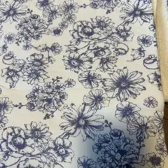 花柄 裏毛ニット生地