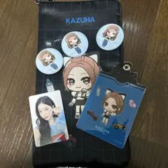 LE SSERAFIM ポーチ、缶バッチ、トレカ、トレカケース　カズハセット