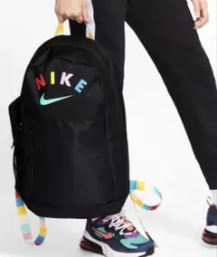 NIKE リュック 黒 カラーロゴ 大容量 通学　習い事　部活　旅行バック