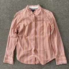 TOMMY HILFIGER 長袖シャツ ストライプ オレンジ Mのサムネイル