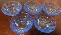 昭和レトロ　カメイガラス　ガラスの皿5枚セット