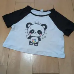 SHEIN パンダプリント ラグランTシャツ 9Yのサムネイル