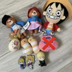 ルフィ・パディントンベア・マスコットセット　まとめ売りのサムネイル