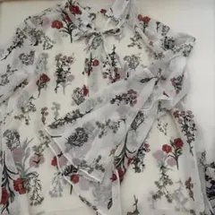 DHOLIC 花柄シフォンブラウス