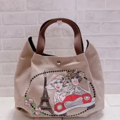 トートバッグ ロラライハリス 刺繍