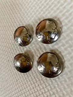 アメリカ5セントシルバーコンチョ　4個セット