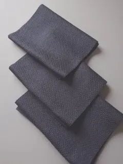 komo様専用 新品 帯揚げ 3点 ポリエステル 銀通し ふくれ織 黒色