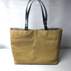畳ヘリ 畳縁 トートバッグ ダークイエロー