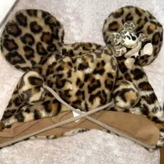 ヒョウ柄 ミニーマウス 帽子 ミニー ファンキャップ