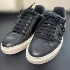 【Salvatore Ferragamo】 本革スニーカー８1/2（26.5）黒のサムネイル