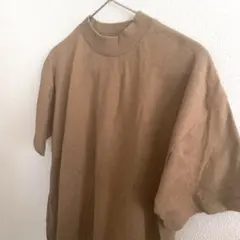 未使用 無印良品 MUJI Tシャツ モックネックカットソー ロング ムジ