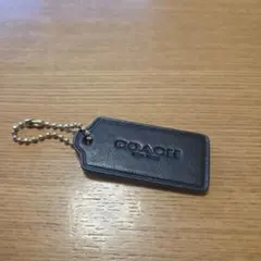 COACH ネイビー レザー キーホルダー チャーム - メルカリ