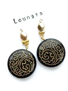 5点で450円引き ハンドメイドピアス 樹脂ピアス アンティークピアス