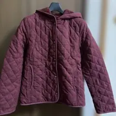 UNIQLO キルティング コート 裏起毛 ワインレッド