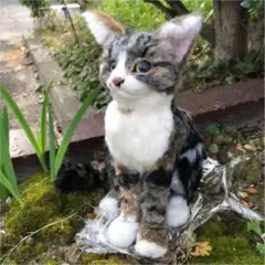 羊毛フェルト　キジトラ　猫　オーダーメイド